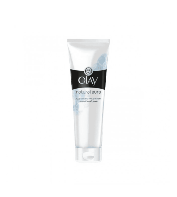 Olay natural aura skincare product on a white background