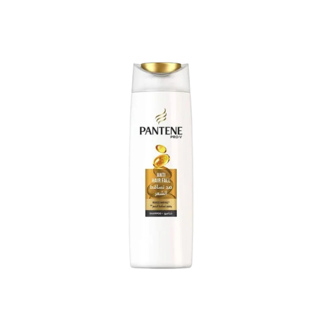 Pantene Pro-V shampoo bottle on a white background