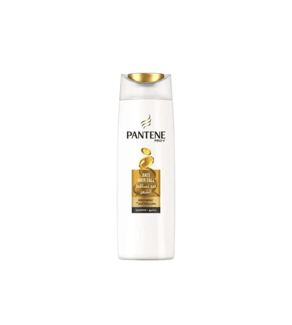 Pantene Pro-V shampoo bottle on a white background