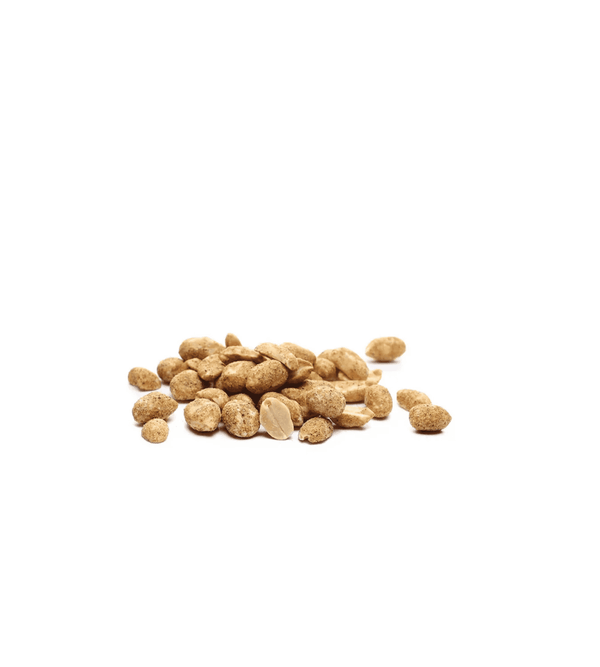 Pile of peanut pepper on a white background