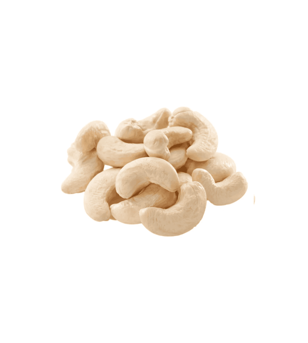 Cashew nuts on a white background