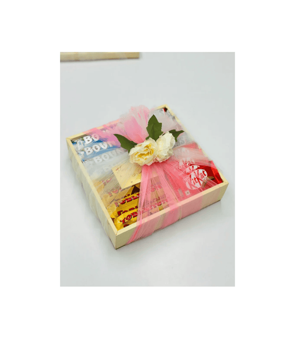 Premium chocolates  tray with white background
