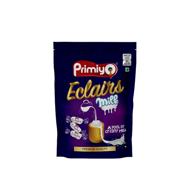 Primiy Eclairs Milk packaging on a white background