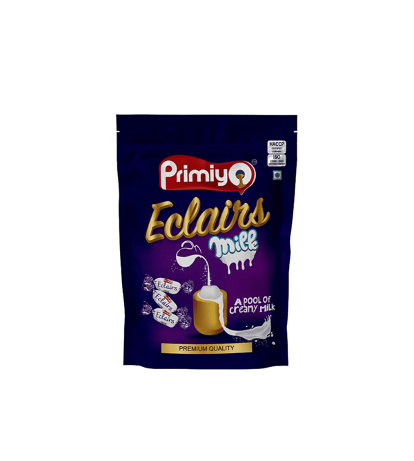 Primiy Eclairs Milk packaging on a white background