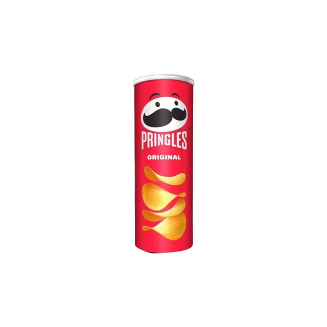 Pringles Original potato chips can on a white background