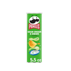 Pringles Sour Cream & Onion flavor packaging on a white background