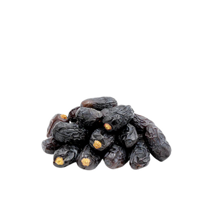 Pile of  Safawi dates on a white background