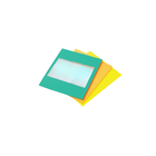 Stack of colorful clean cellulose on a white background