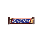 Snickers chocolate bar on a white background