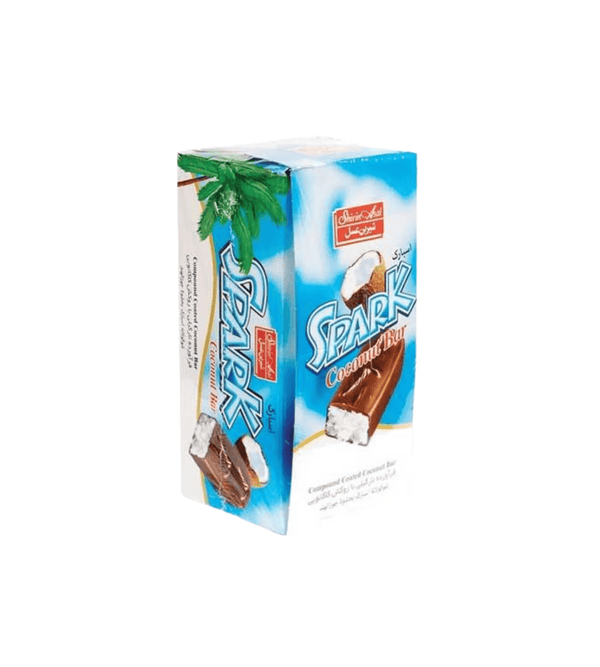 Box of Snack Pack Coconut Ice on a white background