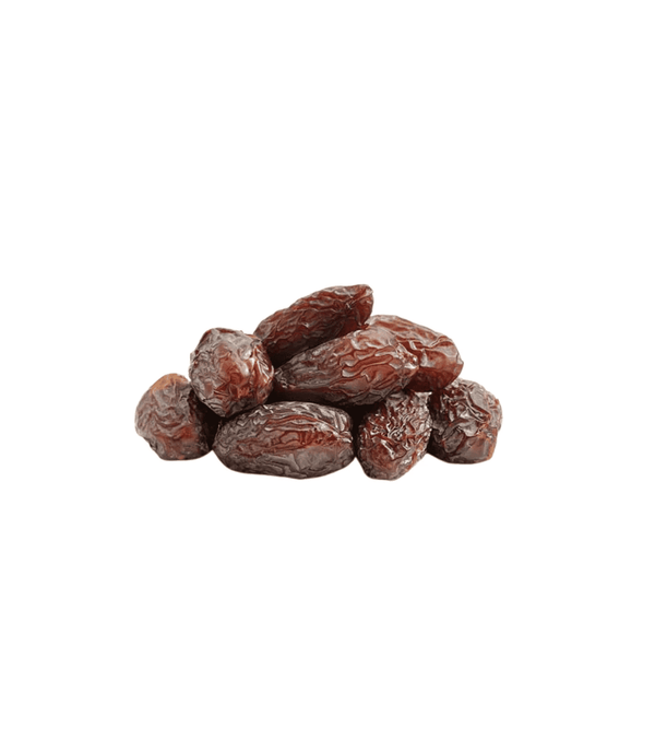 Pile of sufri dates on a white background