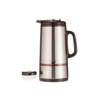 Thermos with striped design on a white background