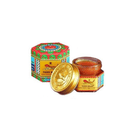 Tiger Balm jar and colorful tin on a white background