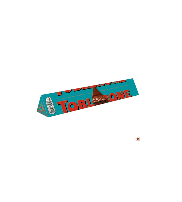 Toblerone chocolate bar packaging on a white background