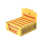 Box of Toblerone chocolate bars on a white background