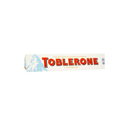 Toblerone chocolate bar packaging on a white background