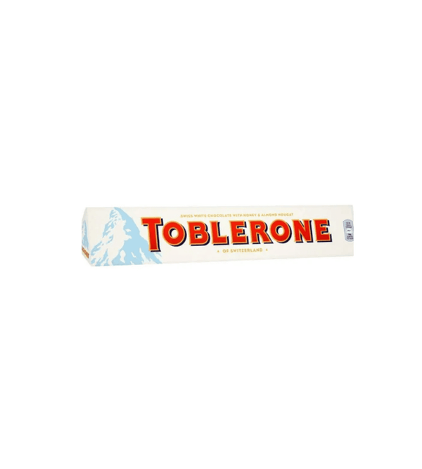Toblerone chocolate bar packaging on a white background