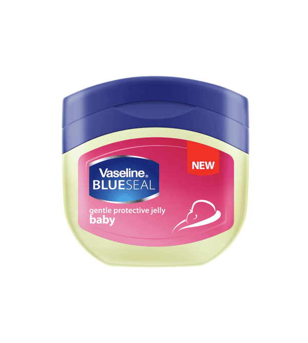 Vaseline Blue Seal baby jelly on a white background