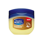 Vaseline Blue Seal cocoa butter jelly jar on a white background