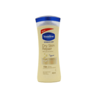 Vaseline dry skin repair lotion bottle on a white background