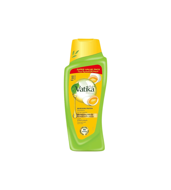 Vatika shampoo bottle on a white background