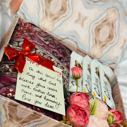 Premium Churidar Set—Personalized Gift Hamper Box