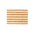 Wooden cutting board with striped pattern on a white background
