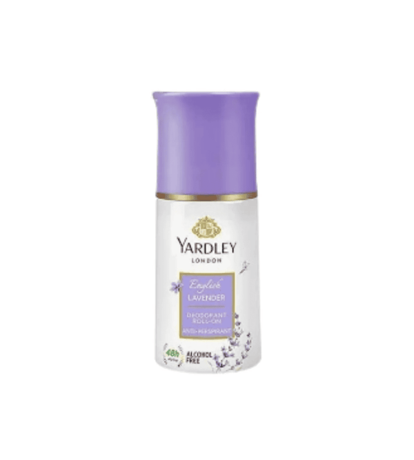 Yardley London Lavender body lotion bottle on a white background