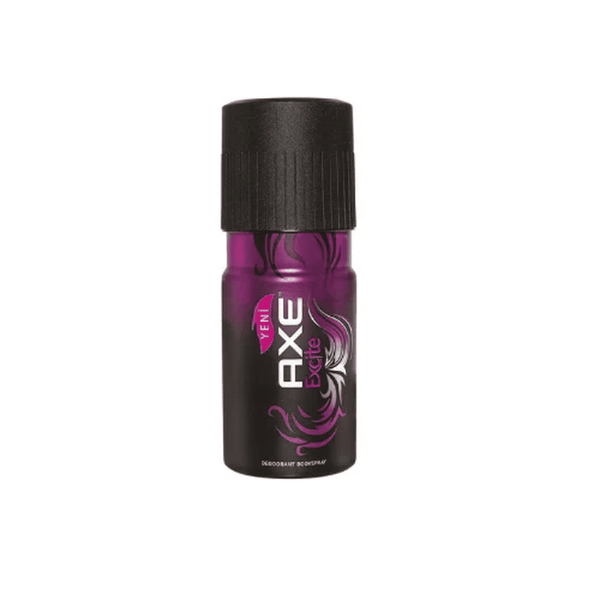 Axe deodorant spray bottle on a white background