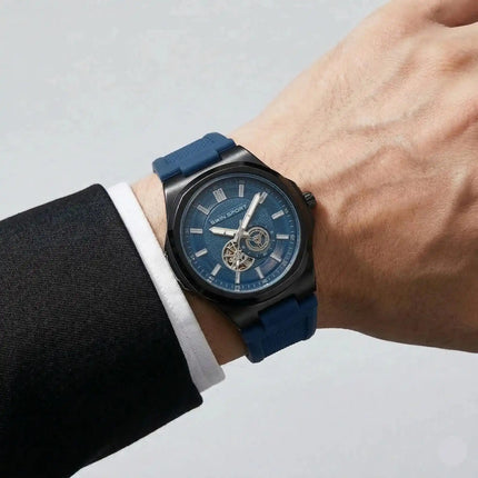 Elegant Sport Style Wristwatch For Men With Silicon Strap