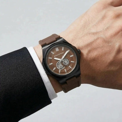 Elegant Sport Style Wristwatch For Men With Silicon Strap