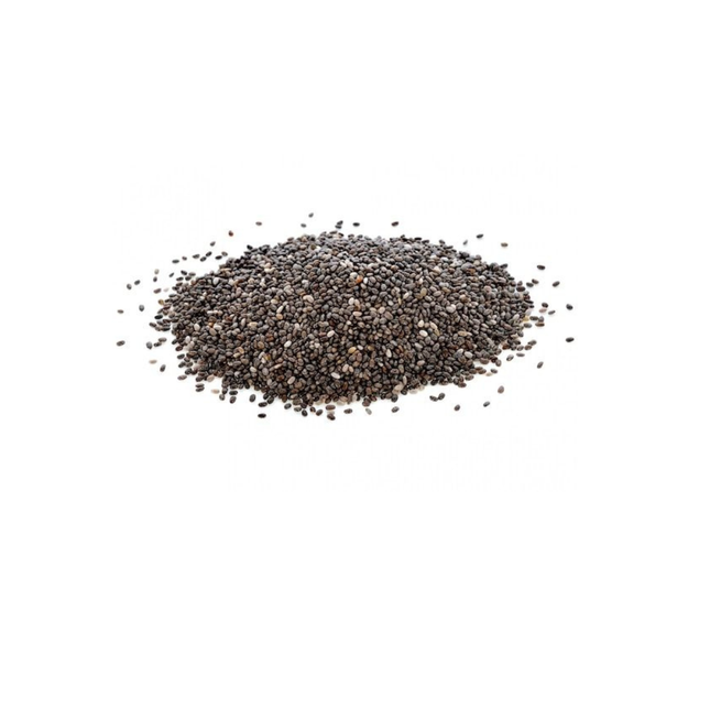 Chia seed  with white back ground