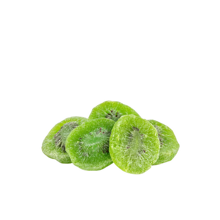 Sliced kiwi fruits on a white background