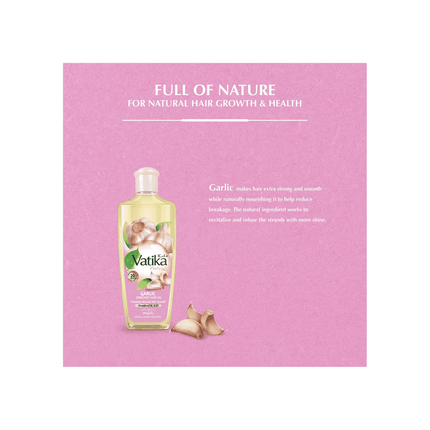 Vatika Naturals Garlic Enriched Hair Oil – Promotes Natural Hair Growth (200 ml)