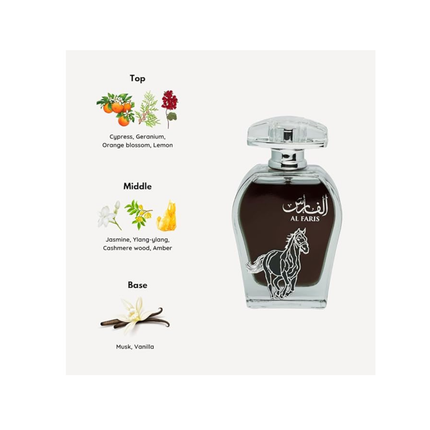 Al Faris Eau De Parfum 100ml for Men & Women | Long-Lasting Arabian Fragrance