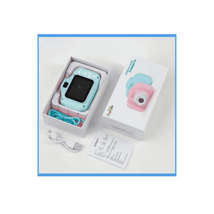 Kids Digital Camera Toy with USB Charging, Lanyard & HD Photo Capture – Pink & Blue