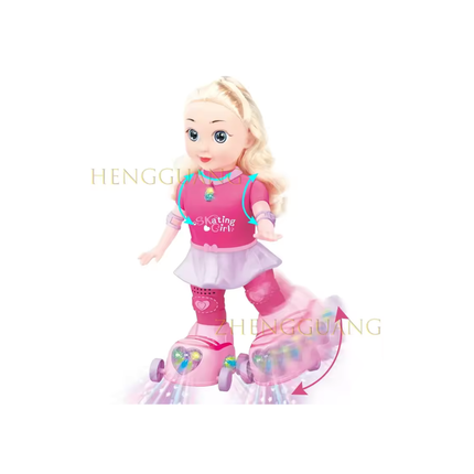 Skating Girl Musical Doll with Lights