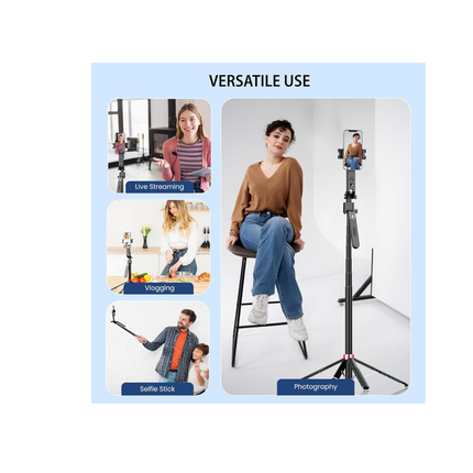 AI Auto face tracking selfies stick -360°rotation tripod