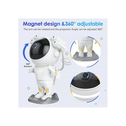 Astronaut Galaxy Star Projector Night Light with Remote Control & USB Power