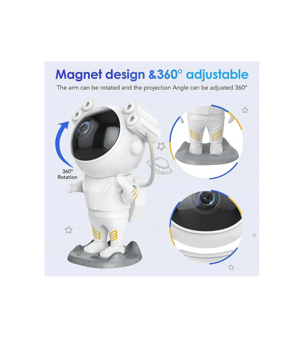 Illustration of a camera with a magnet design and 360-degree adjustable feature on a white background.