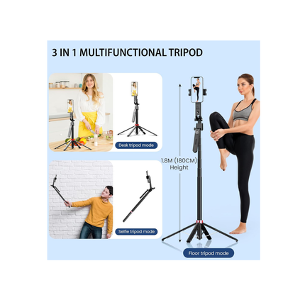 AI Auto face tracking selfies stick -360°rotation tripod