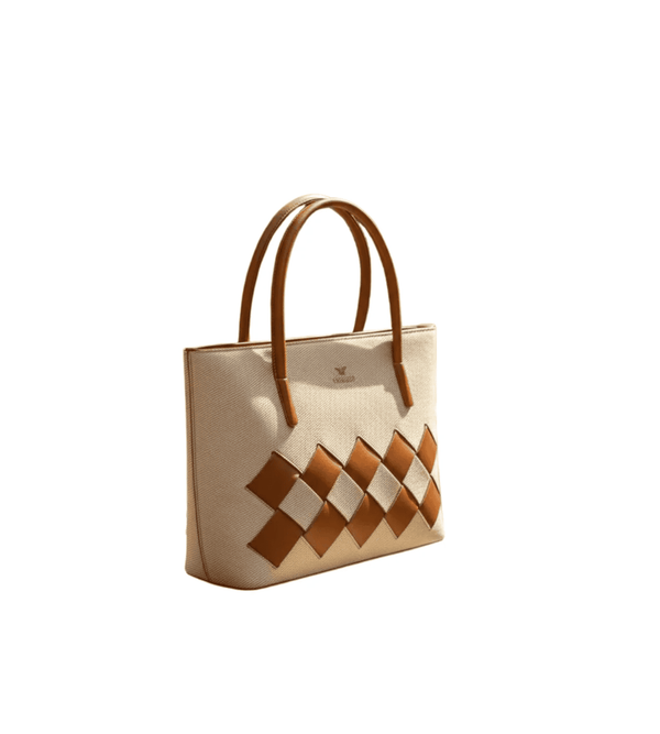 Beige canva tote bag