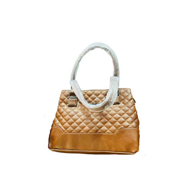Quilted brown handbag