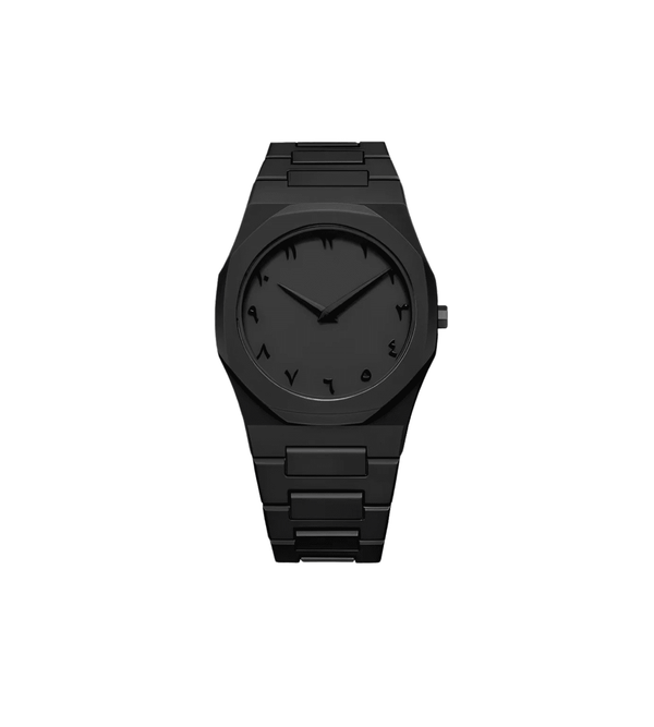 Arabic dial mens Watch – Matte Black Dial & Bracelet