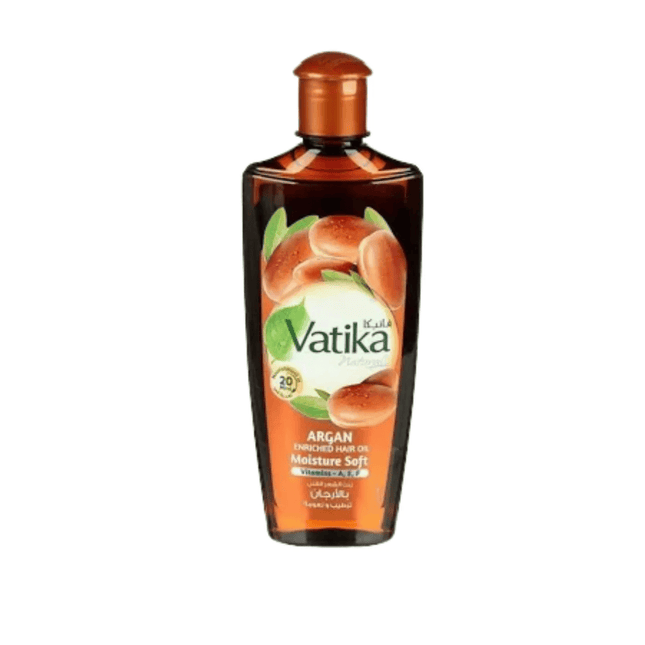 Vatika Naturals Argan Enriched Hair Oil – Moisture & Softness (200 ml)