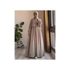 Dusty Rose Scallop Detail Gulf Abaya