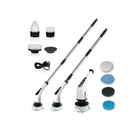 Cleaning tool set with various attachments on a white background