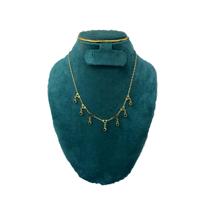 Heart chain with stone drops