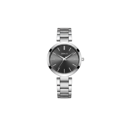 DENLO Women’s Minimalist Silver Watch
