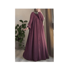 Modest rose pink abaya with shawl
